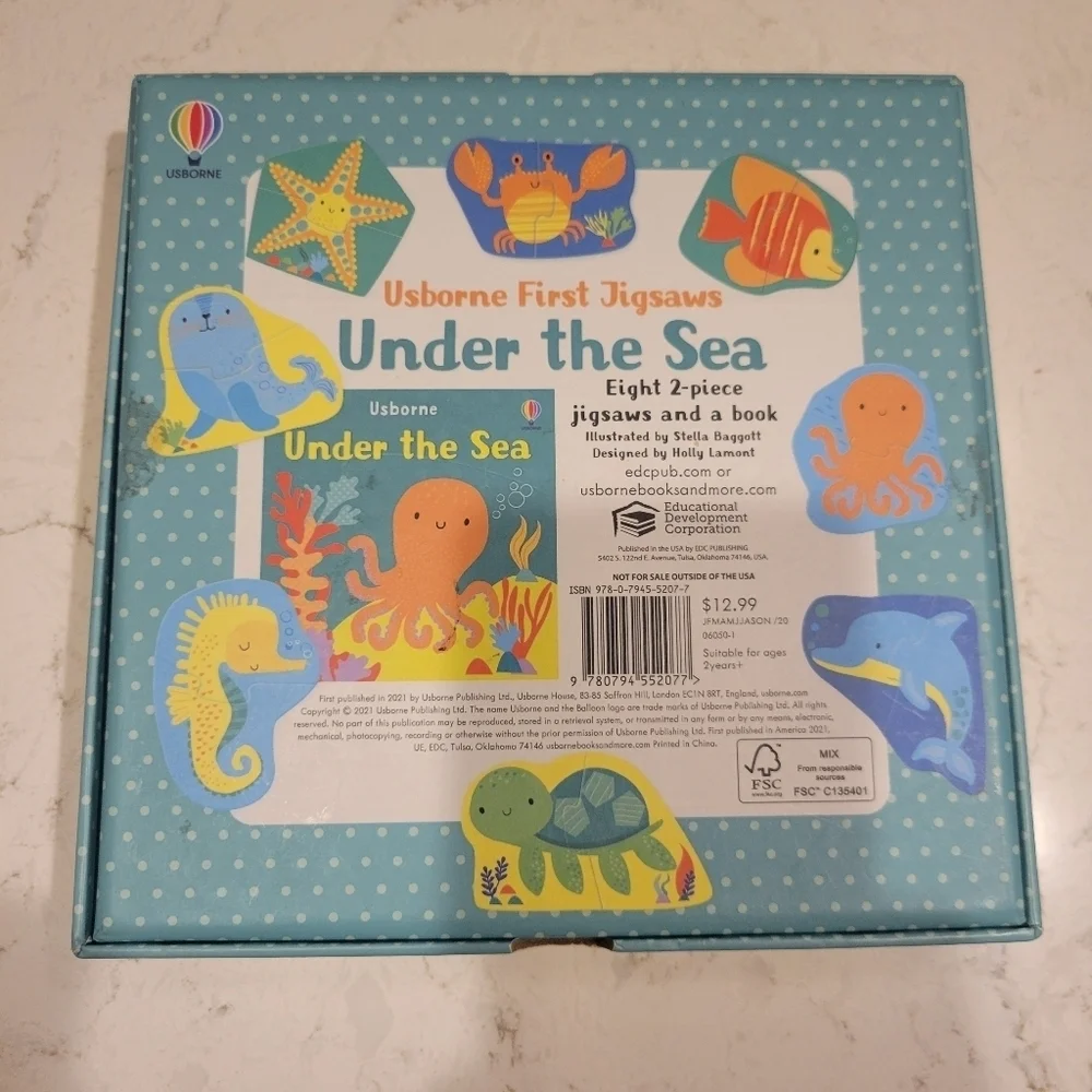 Usborne First Jigsaws Under The Sea 8 Jigsaws And Book Box Set